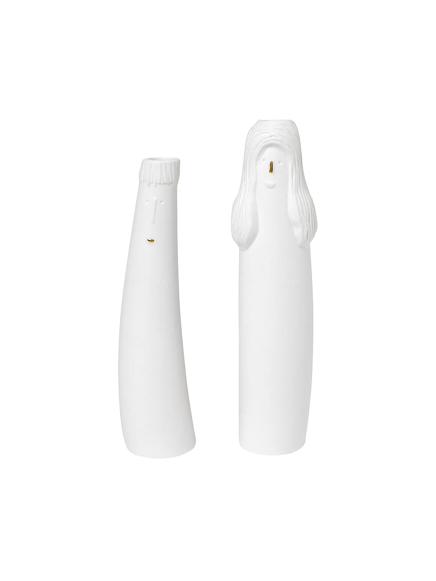 RAEDER | Vase 2er Set FAMILIENBANDE VATER & MUTTER Weiss | 
